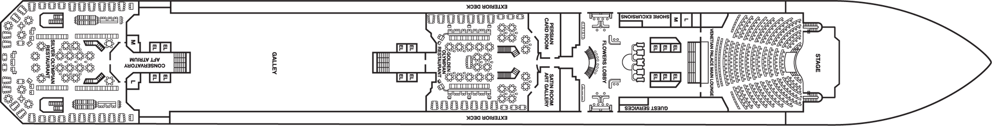 Deckplan Lobby Deck – Carnival Liberty