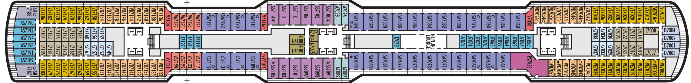 Deckplan Deck 7 Schubert Deck – Nieuw Statendam
