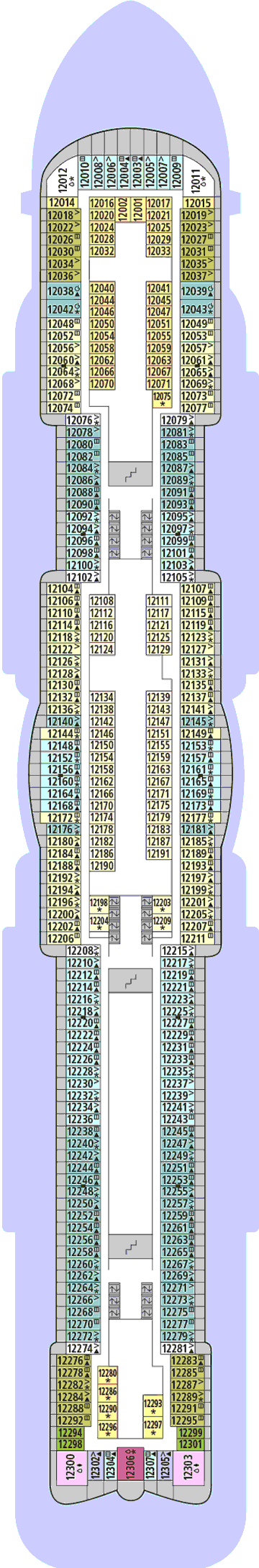 Deckplan Deck 12 – AIDAnova