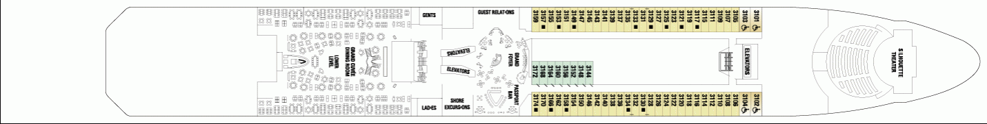 Deckplan Plaza Deck – Celebrity Silhouette