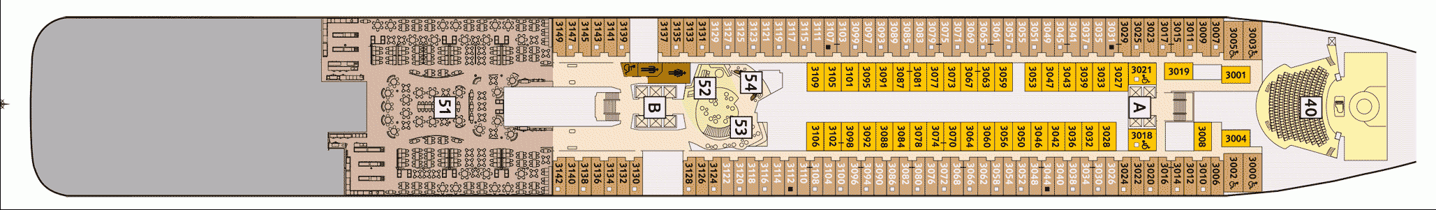 Deckplan Deck 3 - Atlantik – Mein Schiff 1