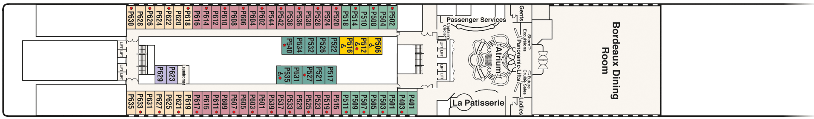 Deckplan Deck 5 - Plaza – Coral Princess