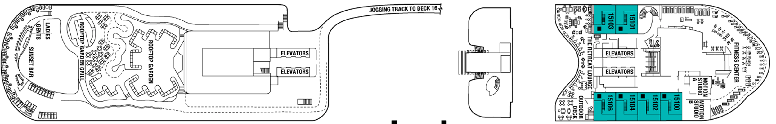Deckplan Deck 15 – Celebrity Edge