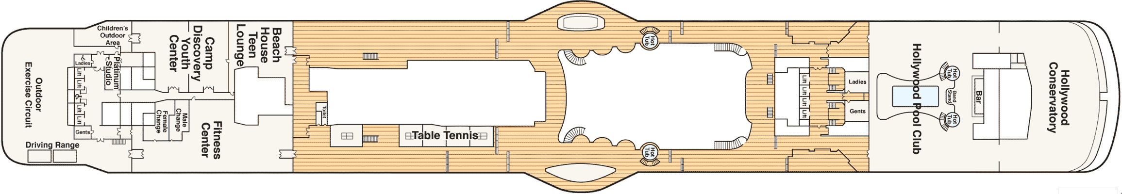 Deckplan Deck 17 Sun – Majestic Princess