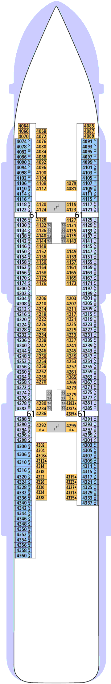 Deckplan Deck 4 – AIDAnova
