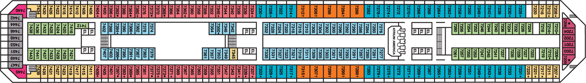 Deckplan Empress Deck – Carnival Valor