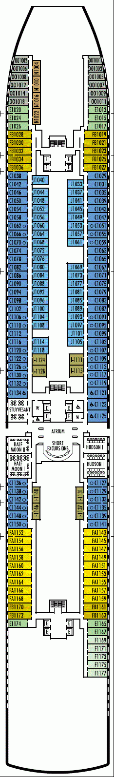Deckplan Deck 1 Main Deck – Koningsdam