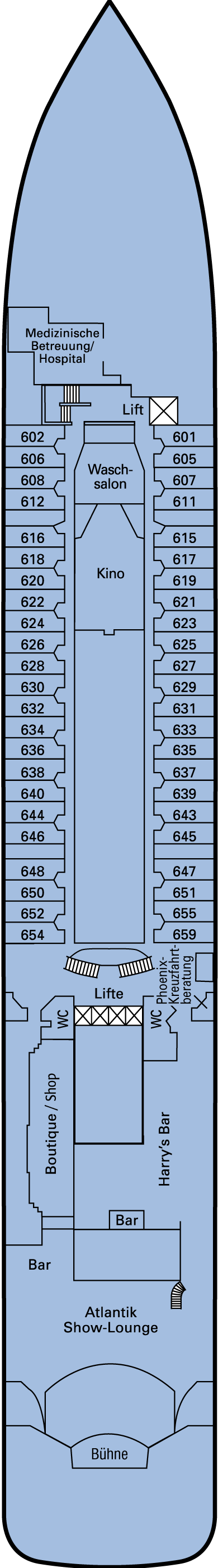 Deckplan Orion Deck – Amadea