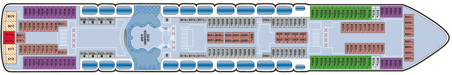 Deckplan Deck 8 – Norwegian Star