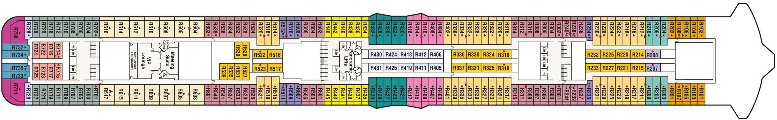 Deckplan Deck 14 Marina – Majestic Princess