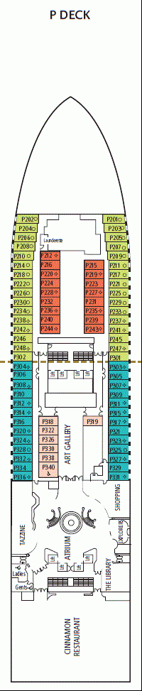 Deckplan P Deck – Ventura