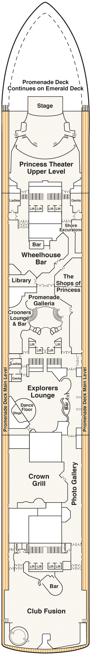Deckplan Deck 7 Promenade – Ruby Princess