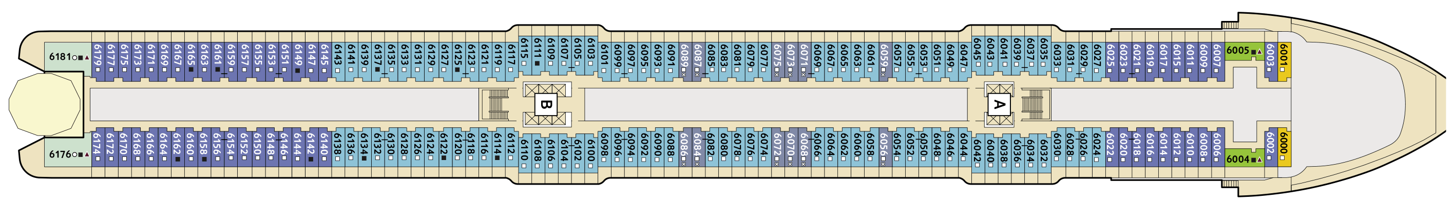Deckplan Deck 6 Boje – Mein Schiff 5
