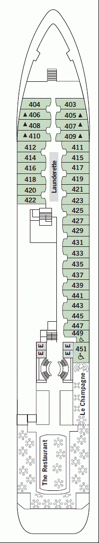 Deckplan Deck 4 – Silver Cloud