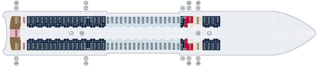 Deckplan Deck 6 – Explora I