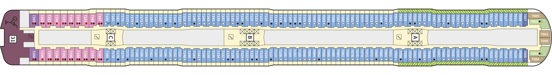 Deckplan Deck 7 – Mein Schiff Flow