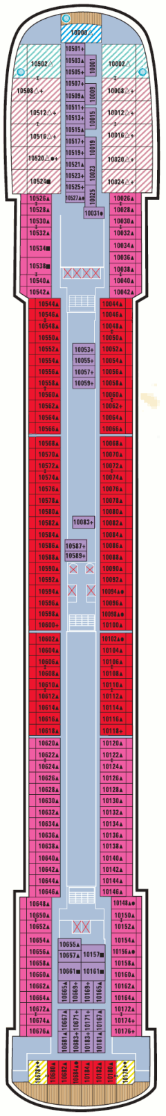 Deckplan Deck 10 – Pride of America
