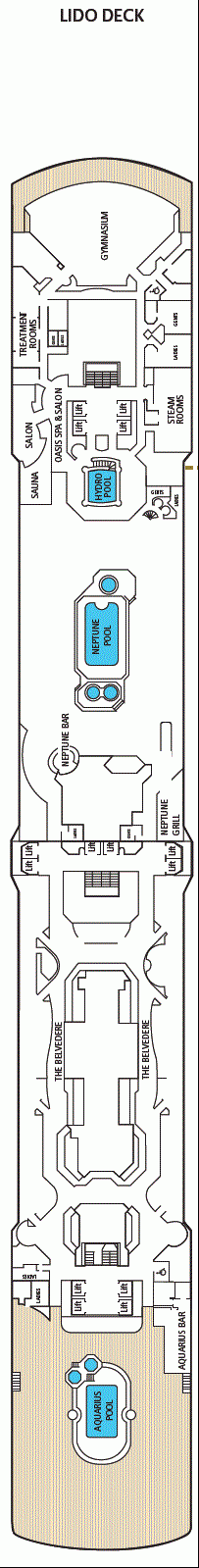 Deckplan Lido Deck – Arcadia