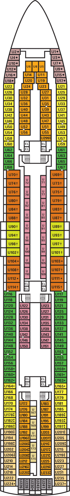 Deckplan Upper Deck – Carnival Ecstasy