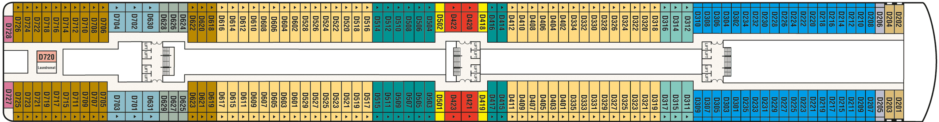 Deckplan Deck 9 Dolphin – Island Princess