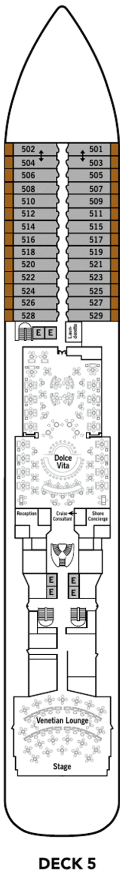 Deckplan Deck 5 – Silver Dawn