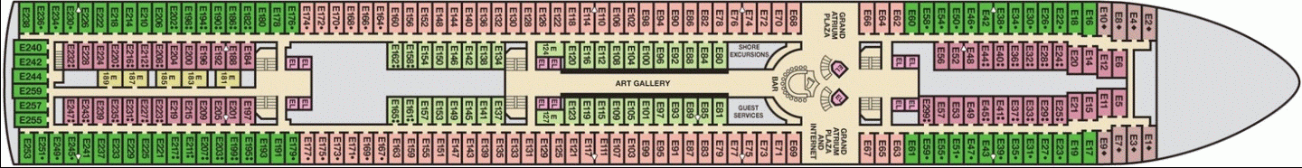 Deckplan Empress Deck – Carnival Paradise