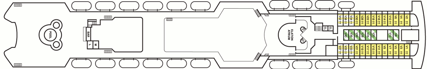 Deckplan Verandah Deck – Carnival Elation