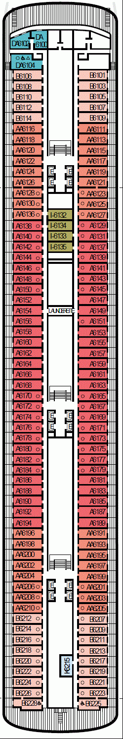 Deckplan Deck 6 - Verandah Deck – Zaandam
