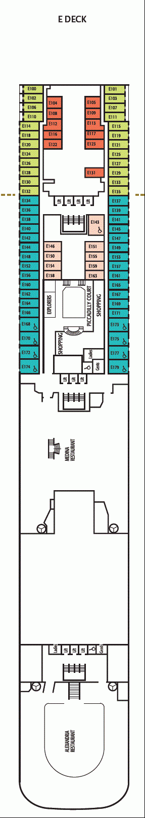 Deckplan E Deck – Aurora
