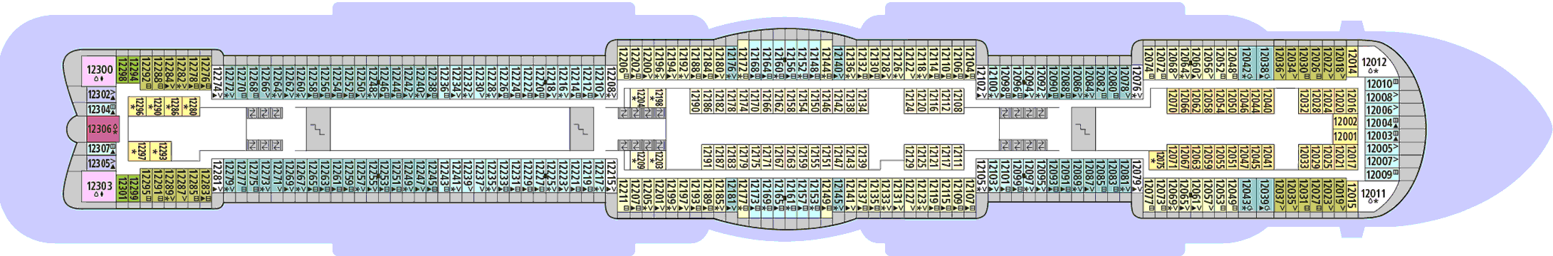 Deckplan Deck 12 – AIDAnova