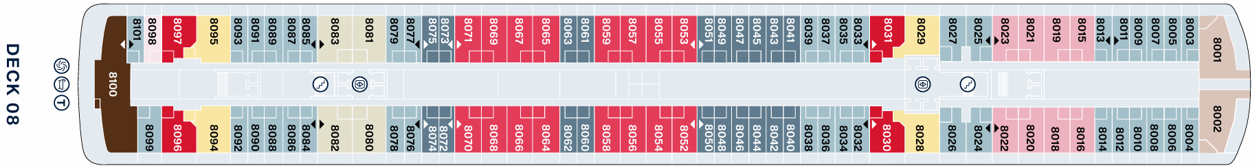 Deckplan Deck 8 – Explora III