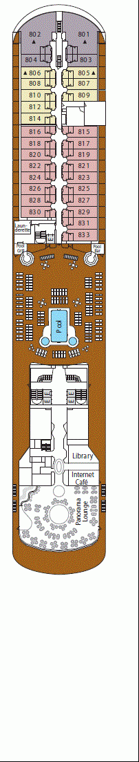 Deckplan Deck 8 – Silver Whisper