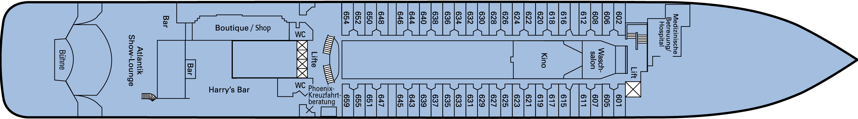 Deckplan Orion Deck – Amadea