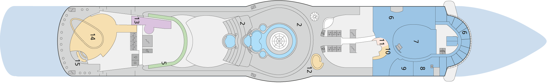 Deckplan Deck 12 – AIDAluna