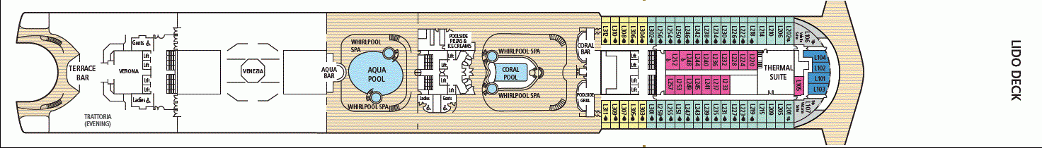 Deckplan Lido Deck – Azura