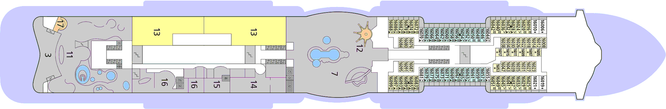Deckplan Deck 16 – AIDAnova