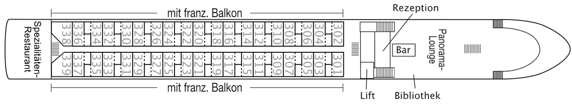 Deckplan Oriondeck – Andrea