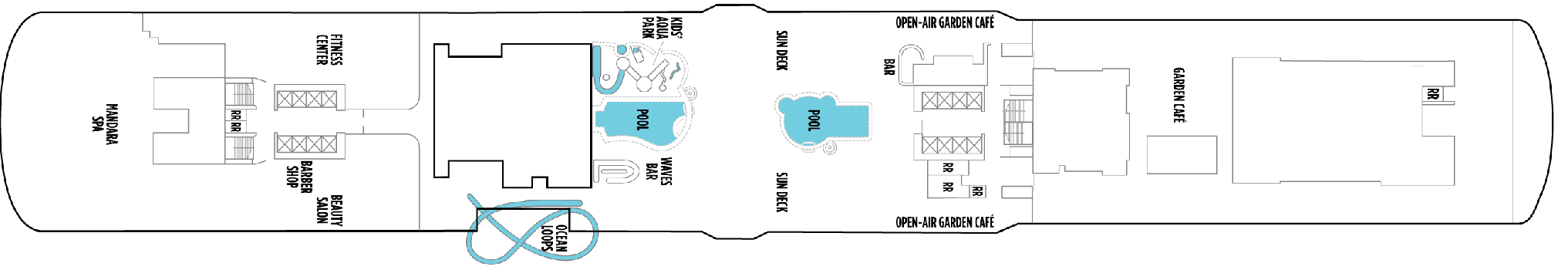 Deckplan Deck 16 – Norwegian Bliss