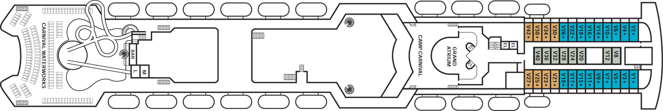 Deckplan Verandah Deck – Carnival Sensation