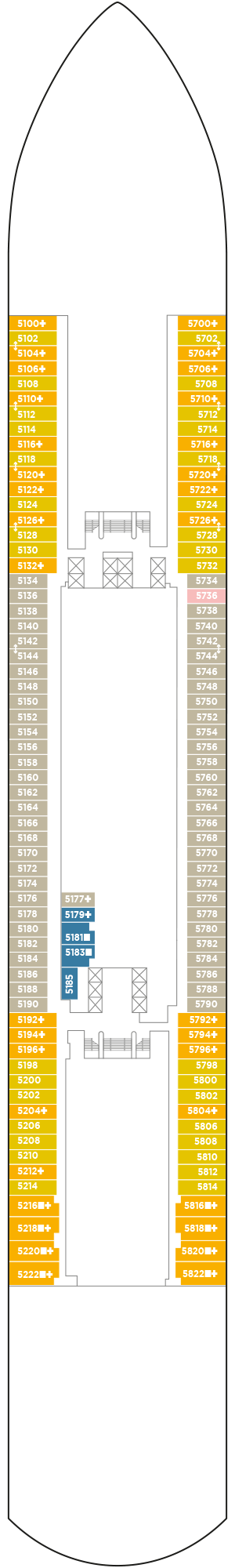 Deckplan Deck 5 – Norwegian Viva