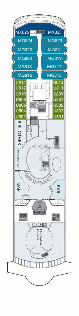 Deckplan Deck 8 – Trollfjord