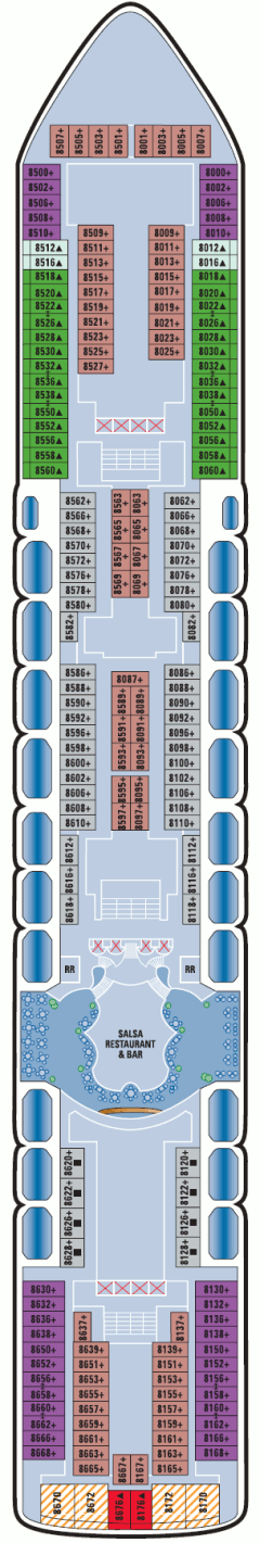 Deckplan Deck 08 – Norwegian Dawn