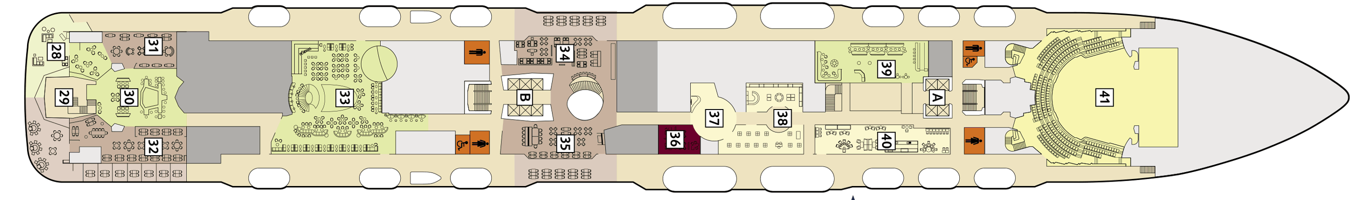 Deckplan Deck 5 Pier – Mein Schiff 6