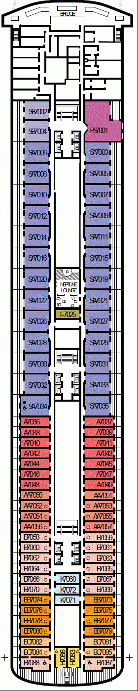 Deckplan Deck 7 - Navigator Deck – Volendam