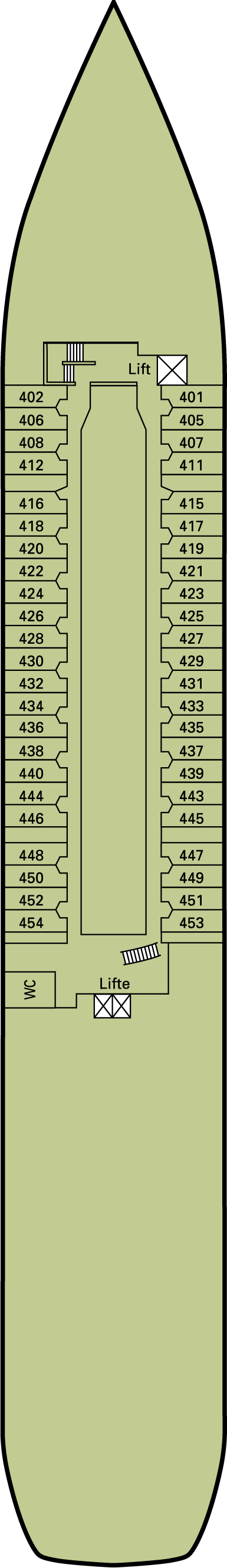 Deckplan Neptun Deck – Amadea