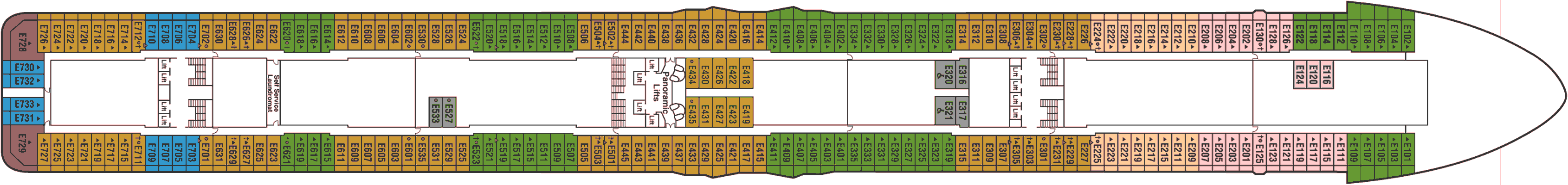 Deckplan Emerald 8 – Regal Princess