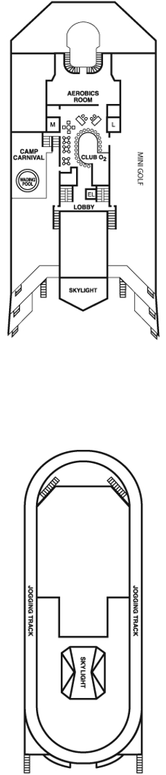 Deckplan Sun Deck – Carnival Sunshine