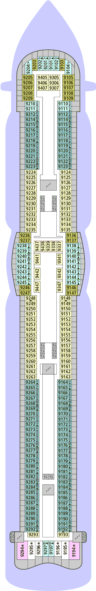 Deckplan Deck 09 – AIDAprima