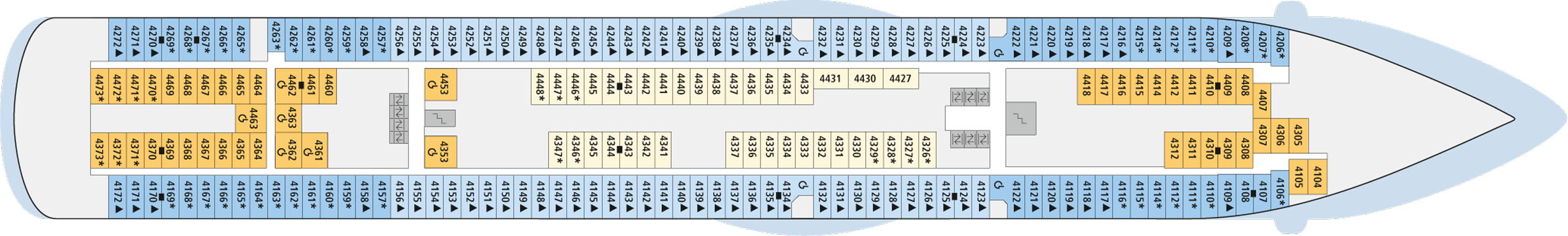 Deckplan Deck 4 – AIDAstella