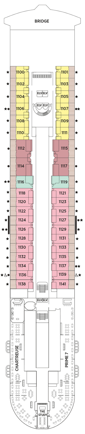 Deckplan Deck 11 – Seven Seas Prestige